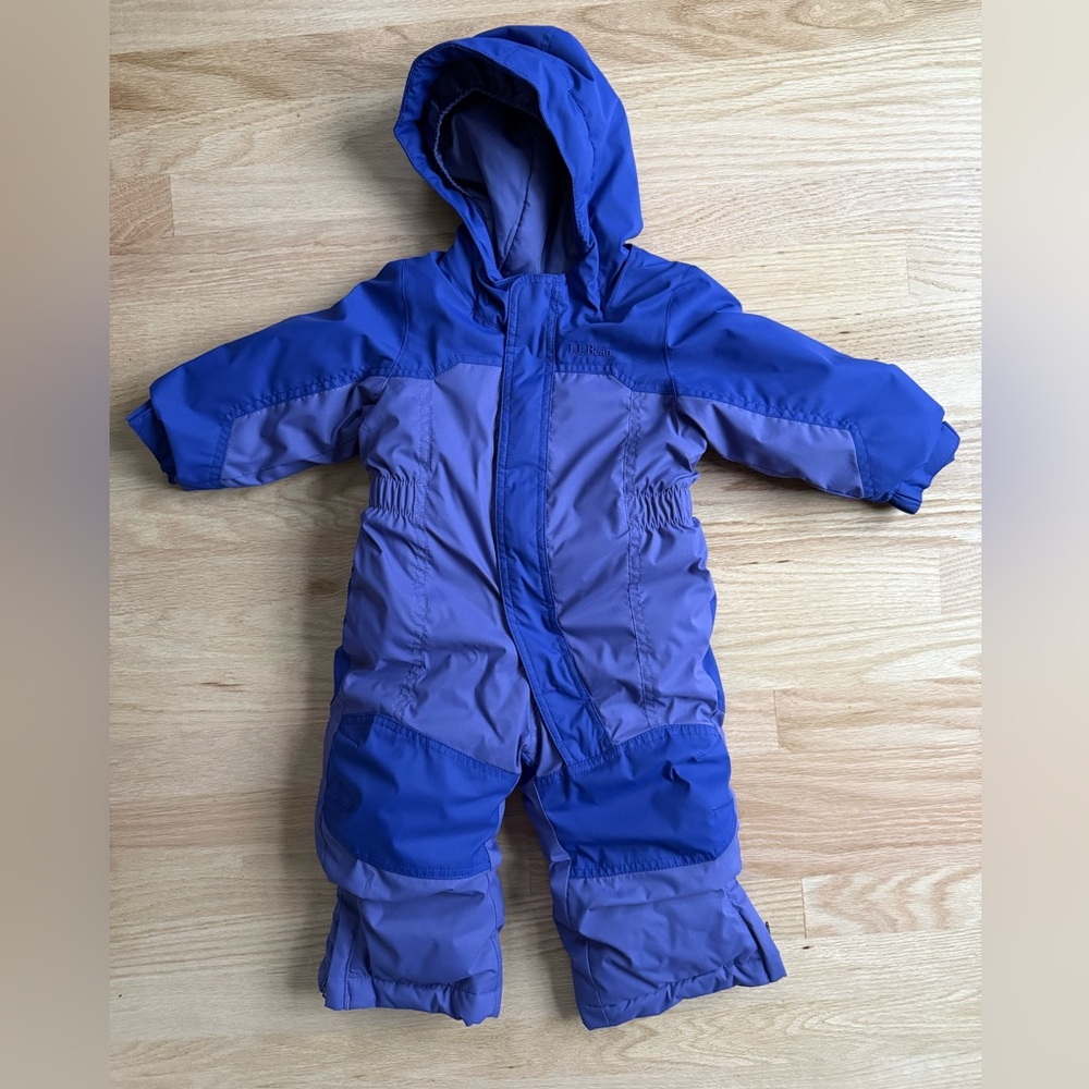 L.L.Bean Toddler Cold Buster Snowsuit One Piece Purple | 12–18M | Grow Cuffs